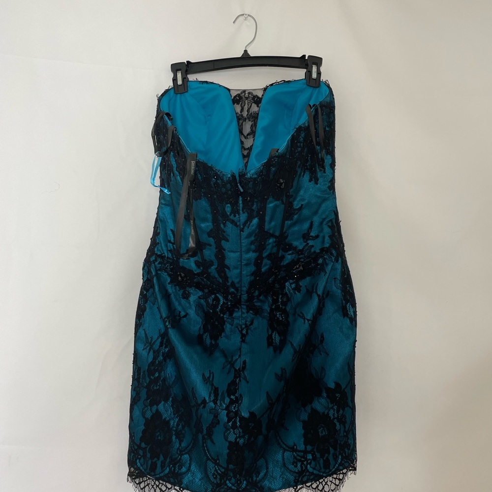 Brand New Strapless blue & black dress